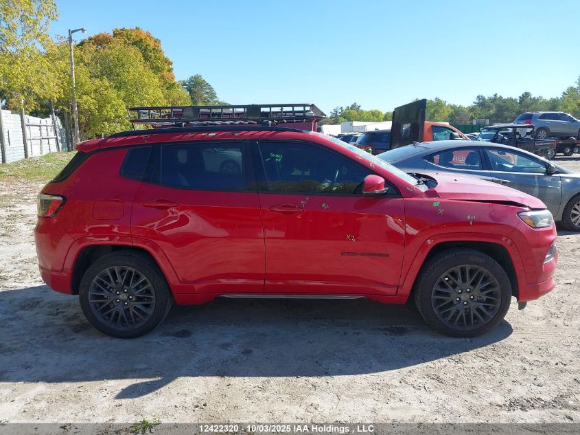 2022 Jeep Compass VIN: 3C4NJDCB5NT205444 Lot: 12422320