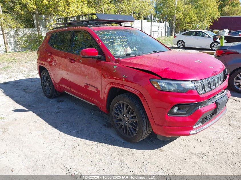 2022 Jeep Compass VIN: 3C4NJDCB5NT205444 Lot: 12422320