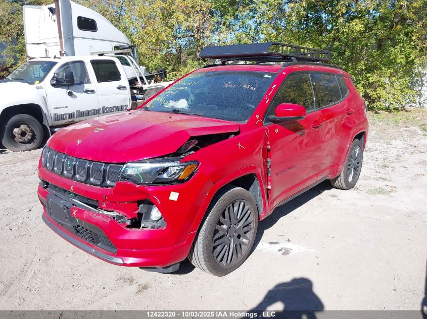 2022 Jeep Compass VIN: 3C4NJDCB5NT205444 Lot: 12422320