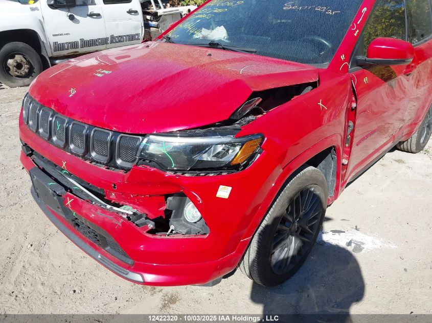 2022 Jeep Compass VIN: 3C4NJDCB5NT205444 Lot: 12422320