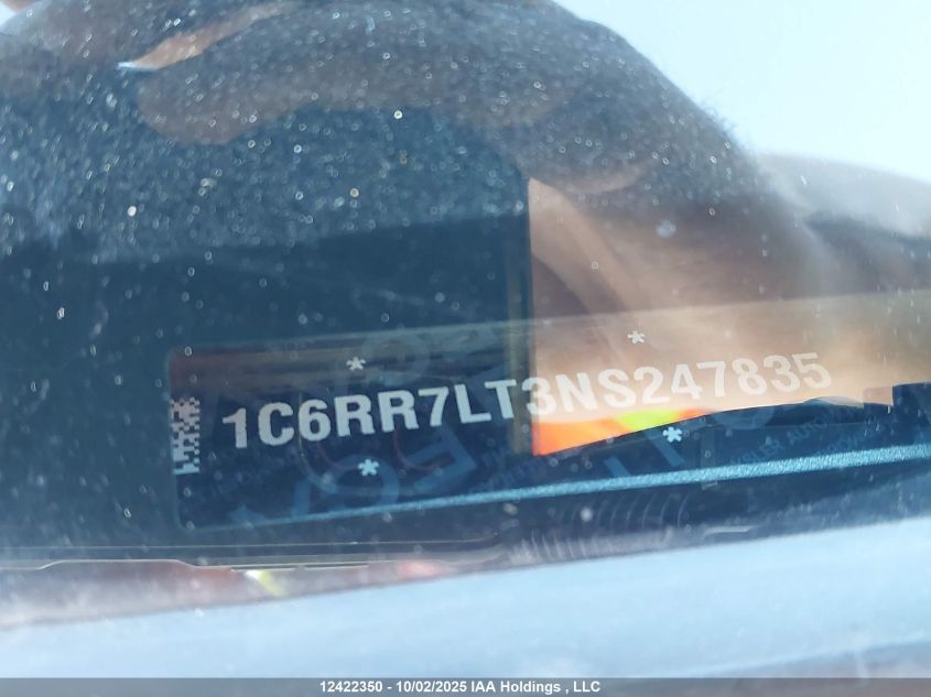 2022 Ram 1500 Classic Slt VIN: 1C6RR7LT3NS247835 Lot: 12422350