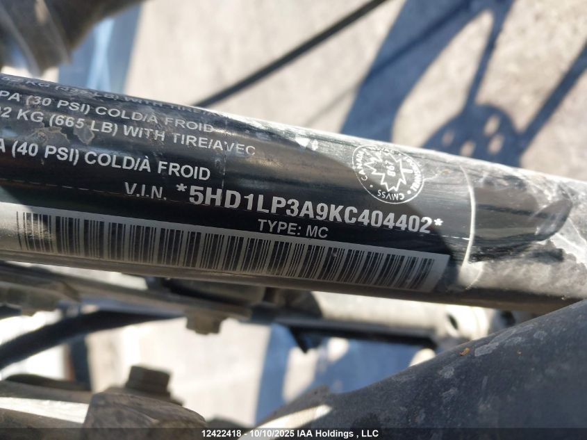 2019 Harley-Davidson Xl1200 Ns VIN: 5HD1LP3A9KC404402 Lot: 12422418