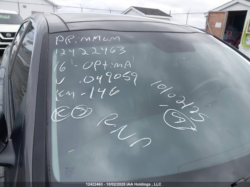 2016 Kia Optima Ex/Ex Tech VIN: 5XXGU4L30GG049059 Lot: 12422463