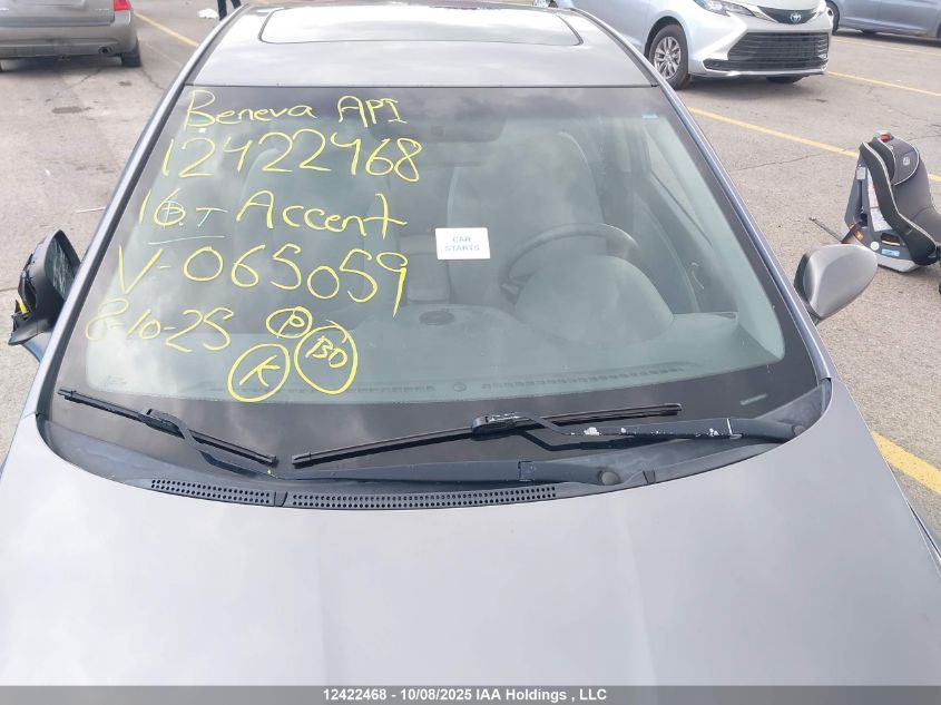 2016 Hyundai Accent Se VIN: KMHCT4AE9GU065059 Lot: 12422468