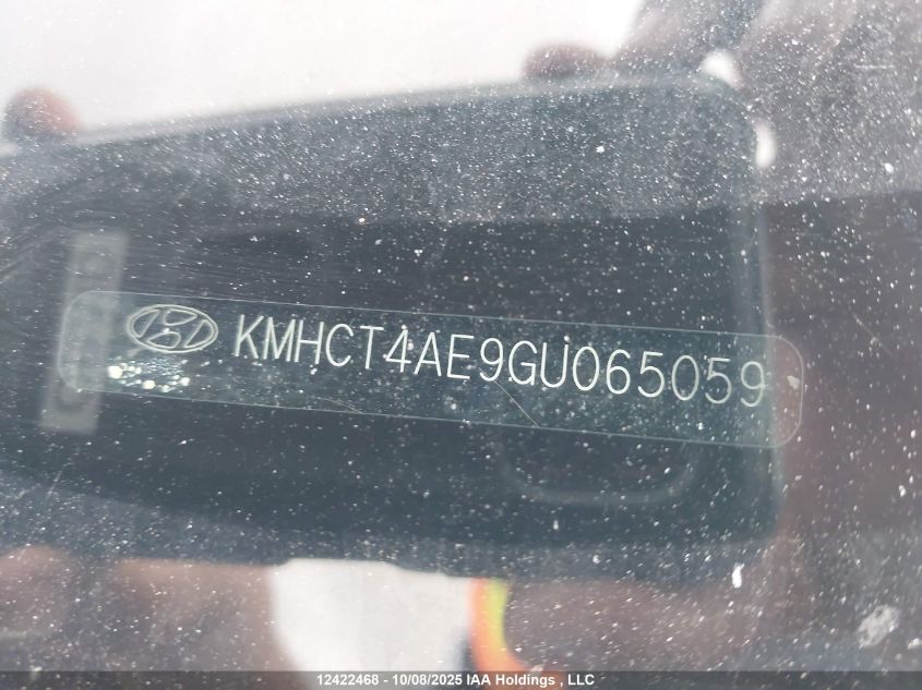 2016 Hyundai Accent Se VIN: KMHCT4AE9GU065059 Lot: 12422468