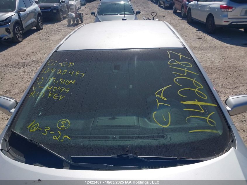 2012 Ford Fusion Se VIN: 3FAHP0HA4CR140199 Lot: 12422487