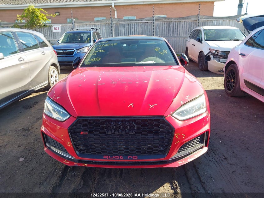 2018 Audi S5 VIN: WAUP4AF58JA082726 Lot: 12422537