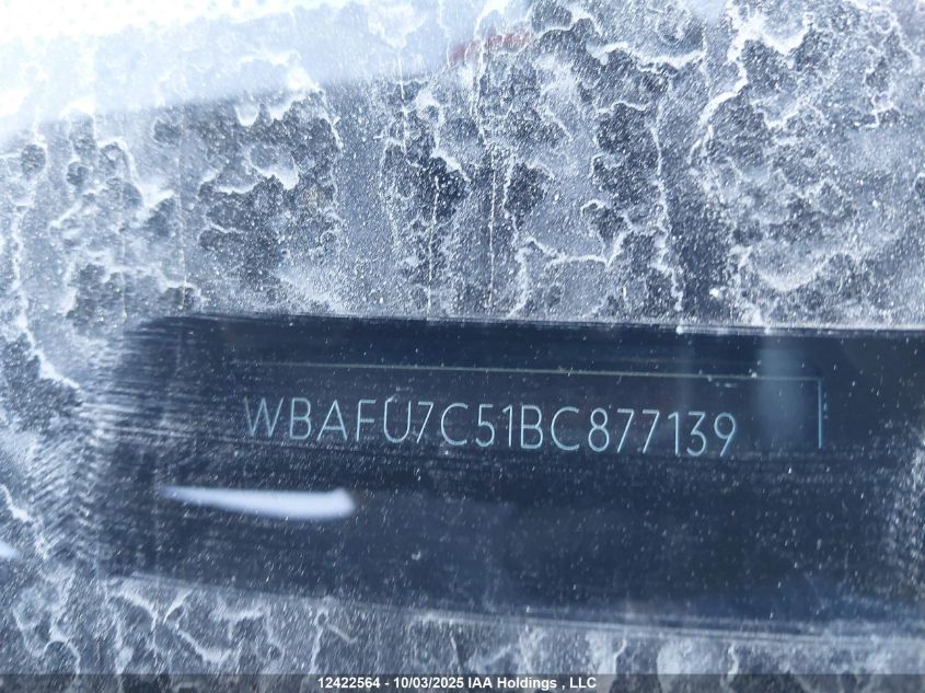 2011 BMW 535I xDrive VIN: WBAFU7C51BC877139 Lot: 12422564