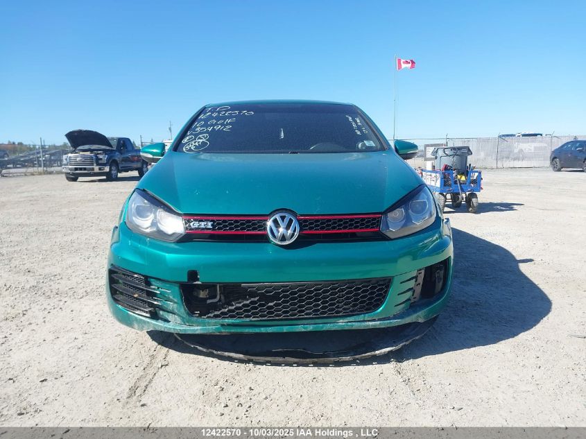 2010 Volkswagen Golf Gti 3-Door VIN: WVWEV7AJ5AW354912 Lot: 12422570