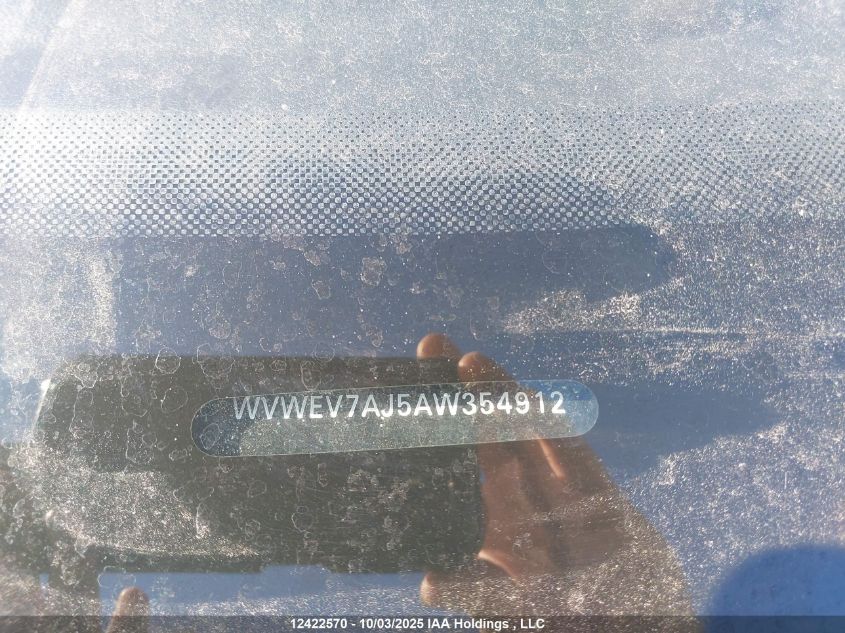 2010 Volkswagen Golf Gti 3-Door VIN: WVWEV7AJ5AW354912 Lot: 12422570