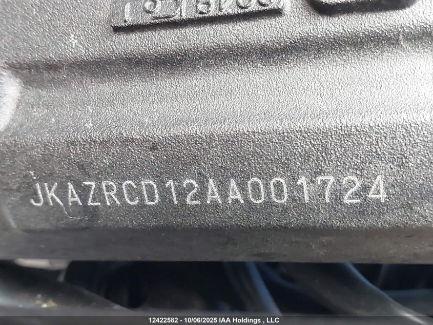 2010 Kawasaki Zr1000 D VIN: JKAZRCD12AA001724 Lot: 12422582