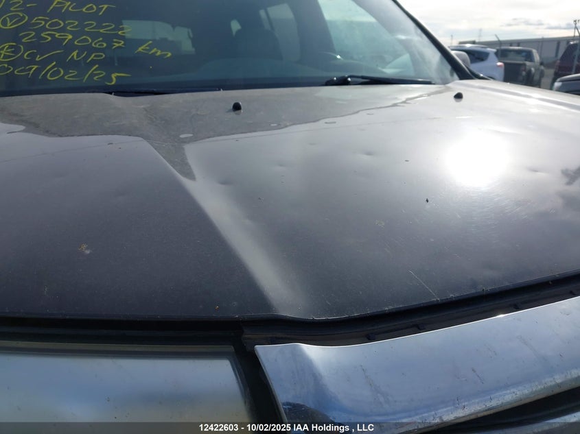 2012 Honda Pilot Exl VIN: 5FNYF4H58CB502222 Lot: 12422603