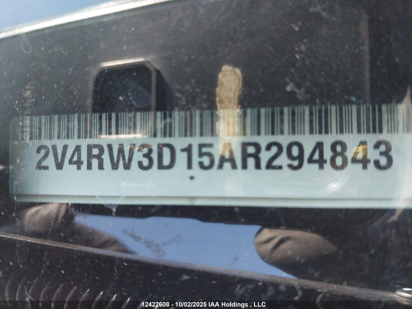 2010 Volkswagen Routan Se VIN: 2V4RW3D15AR294843 Lot: 12422608