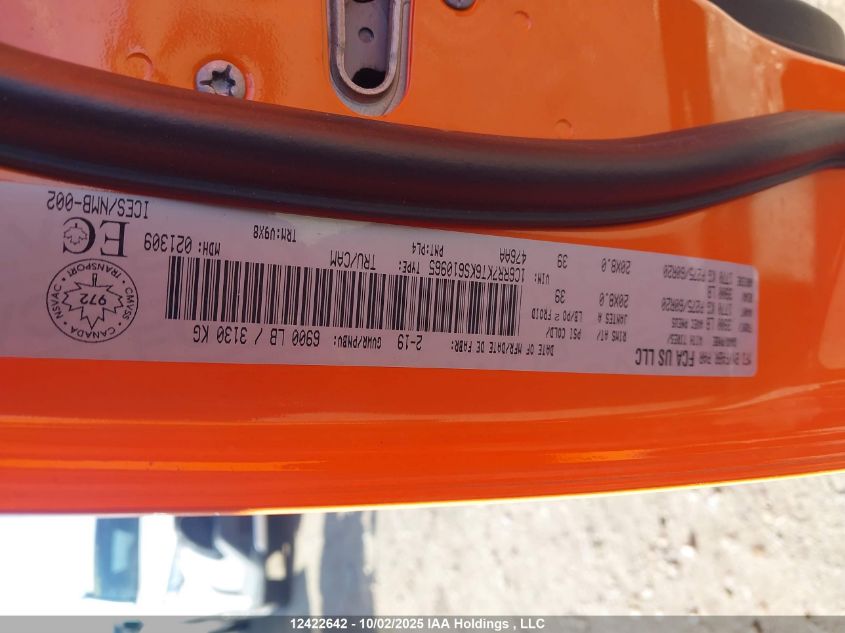 2019 Ram 1500 Classic St VIN: 1C6RR7KT6KS610965 Lot: 12422642