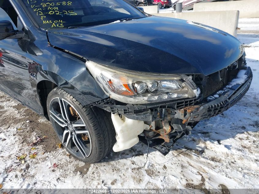 2015 Honda Accord Touring VIN: 1HGCR3F96FA800588 Lot: 12422665