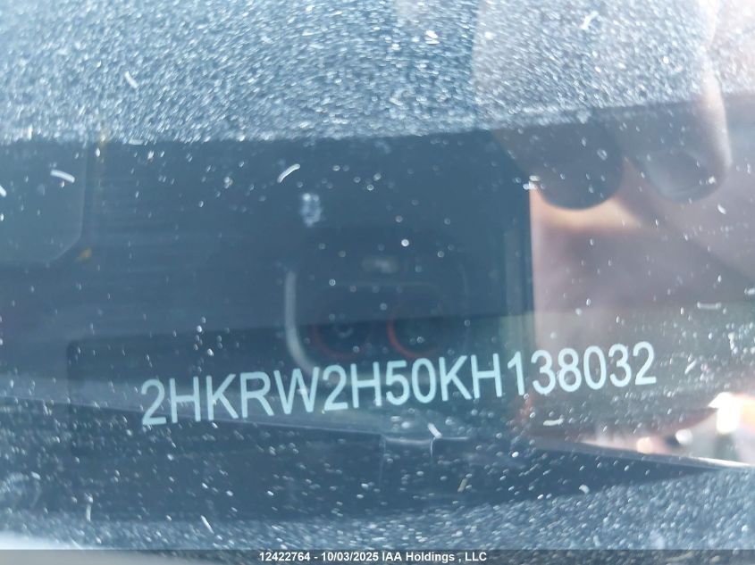 2019 Honda Cr-V Ex VIN: 2HKRW2H50KH138032 Lot: 12422764