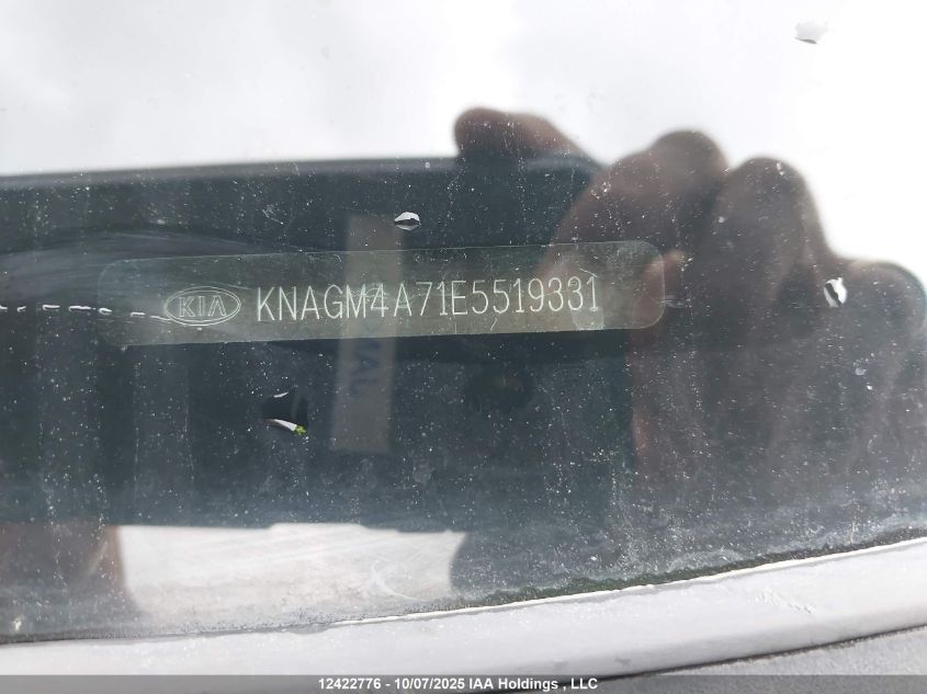2014 Kia Optima Lx VIN: KNAGM4A71E5519331 Lot: 12422776