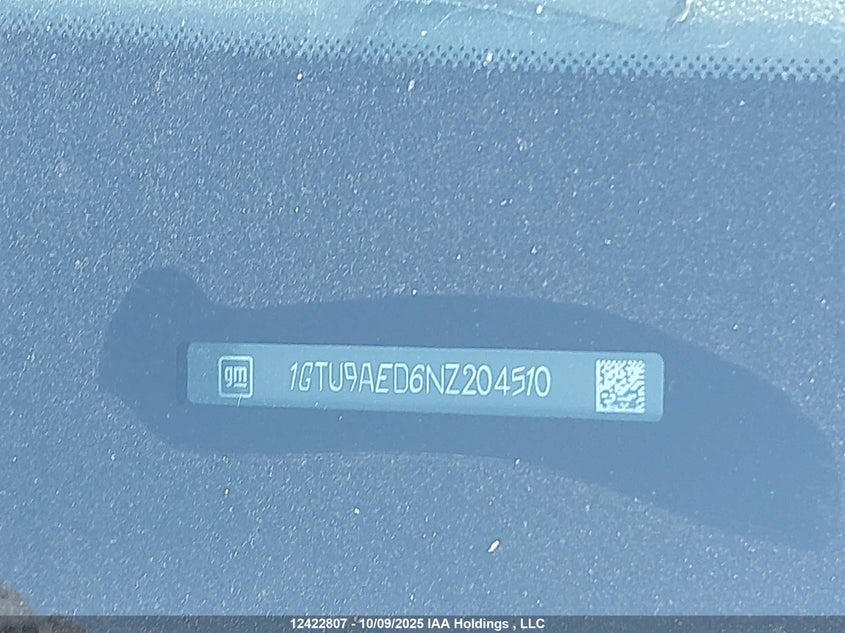 1GTU9AED6NZ204510 2022 GMC SIERRA photo no. 9