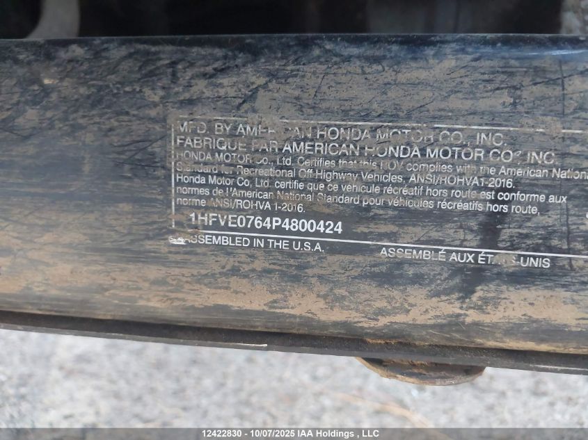 2023 Honda Sxs520 M2 VIN: 1HFVE0764P4800424 Lot: 12422830