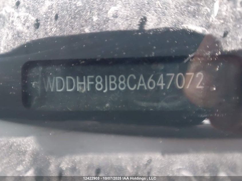 2012 Mercedes-Benz E 350 4Matic VIN: WDDHF8JB8CA647072 Lot: 12422903
