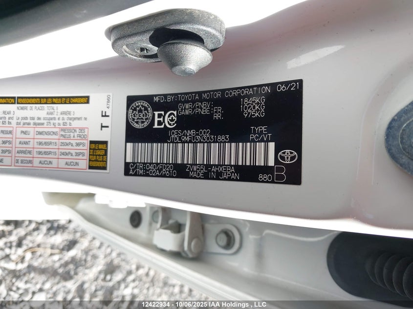 JTDL9MFU3N3031883 2022 TOYOTA PRIUS photo no. 9
