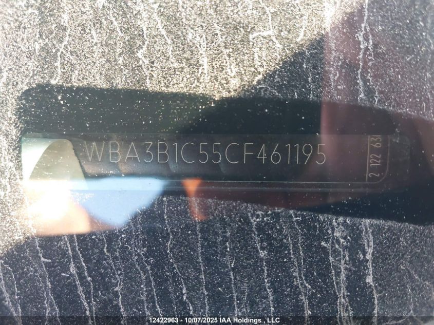 2012 BMW 320I VIN: WBA3B1C55CF461195 Lot: 12422963