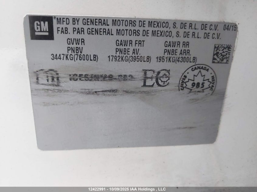 2015 GMC Sierra 1500 Slt VIN: 3GTU2VEJ8FG366092 Lot: 12422991