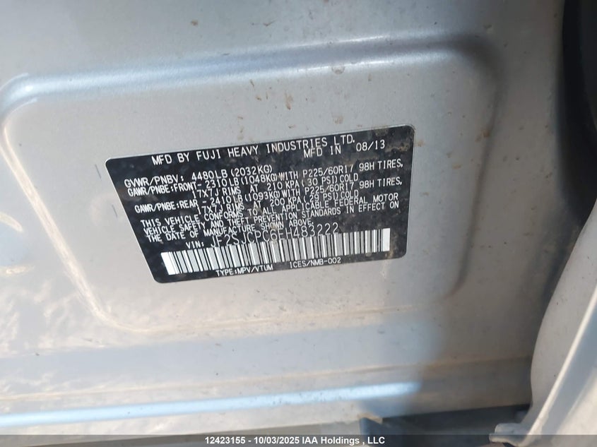 JF2SJCPC6EH483222 2014 SUBARU FORESTER photo no. 17
