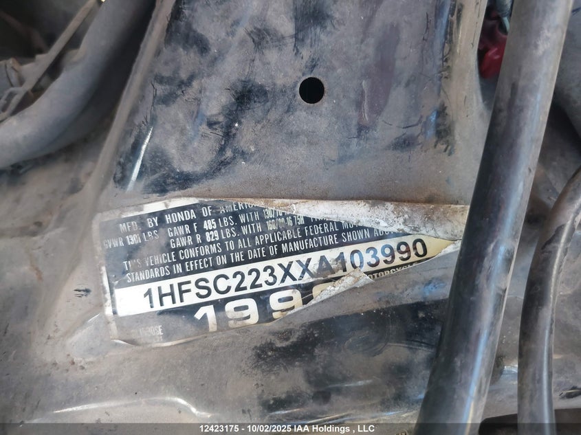 1HFSC223XXA103990 1999 HONDA GL photo no. 10