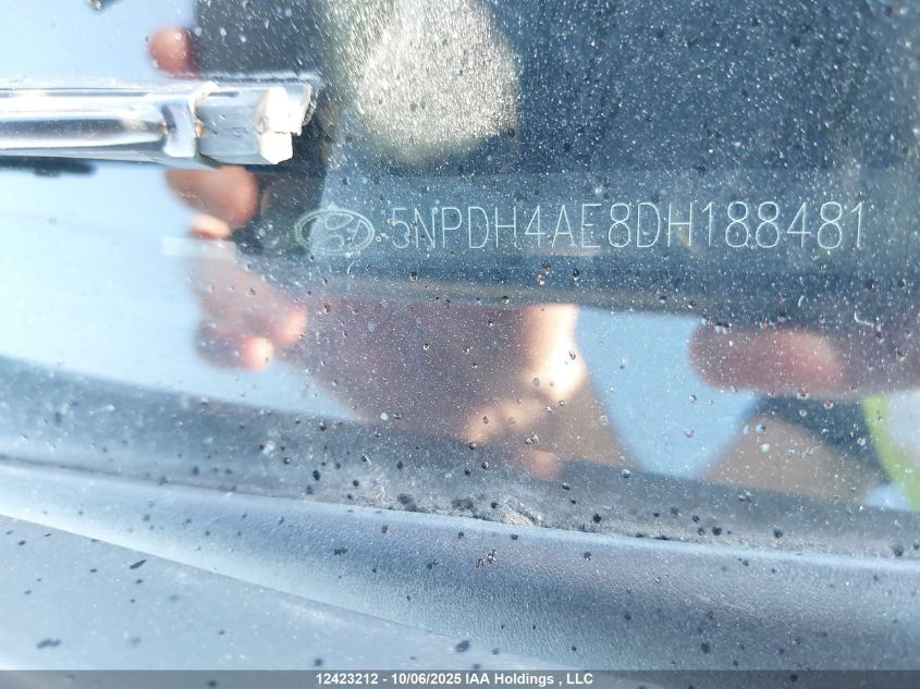 2013 Hyundai Elantra Gls/Limited VIN: 5NPDH4AE8DH188481 Lot: 12423212