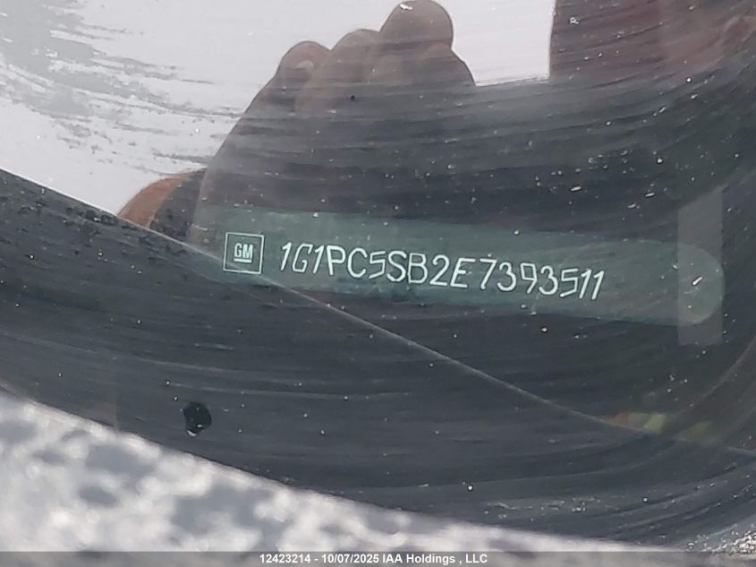 2014 Chevrolet Cruze 1Lt VIN: 1G1PC5SB2E7393511 Lot: 12423214