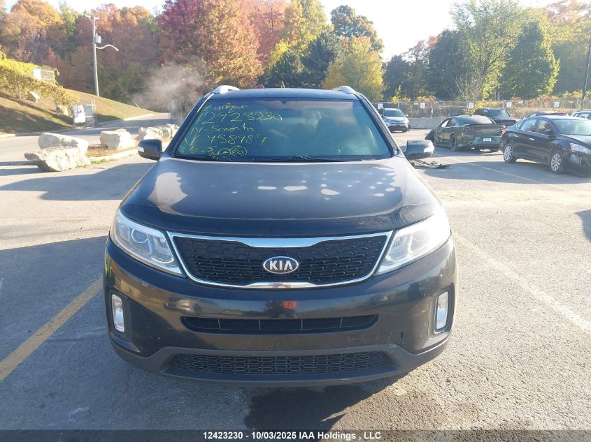 2014 Kia Sorento Lx V6 VIN: 5XYKTDA74EG458984 Lot: 12423230