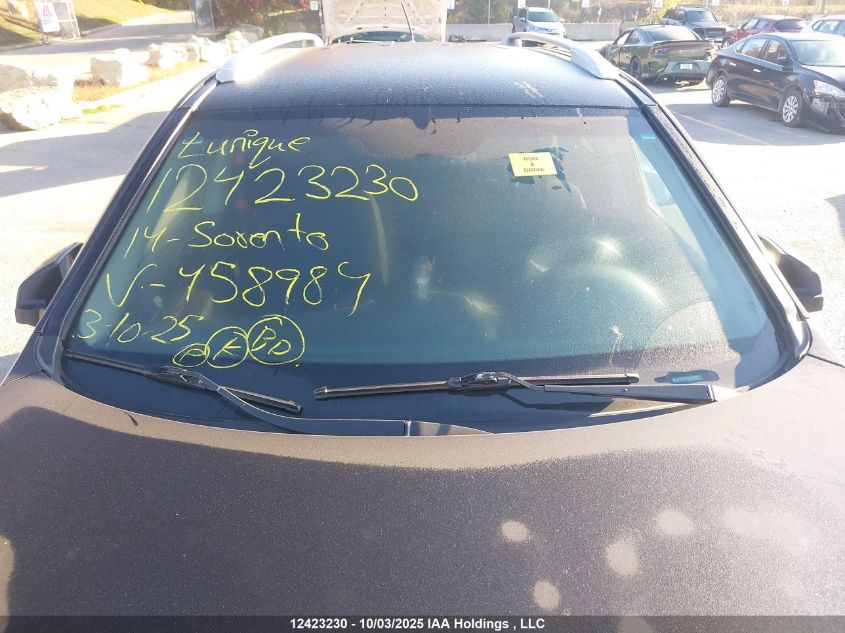 2014 Kia Sorento Lx V6 VIN: 5XYKTDA74EG458984 Lot: 12423230