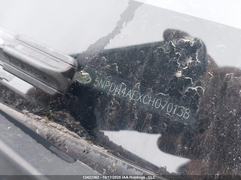 2012 Hyundai Elantra Gl VIN: 5NPDH4AEXCH070138 Lot: 12423362