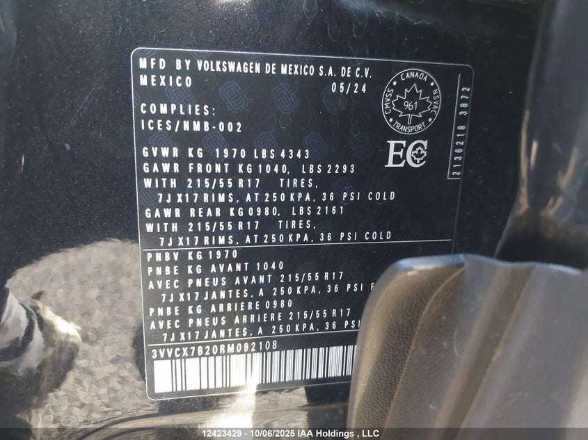 3VVCX7B20RM092108 2024 VOLKSWAGEN TAOS photo no. 18