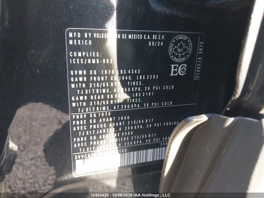 3VVCX7B20RM092108 2024 VOLKSWAGEN TAOS photo no. 9