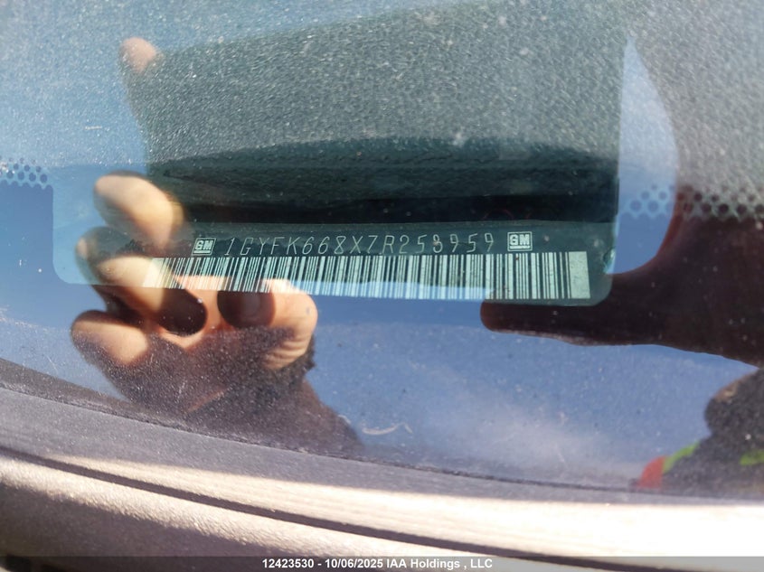 2007 Cadillac Escalade Esv VIN: 1GYFK668X7R253959 Lot: 12423530