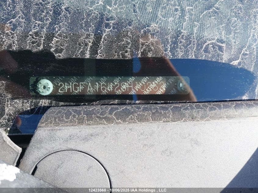 2008 Honda Civic Dx-G VIN: 2HGFA16428H102528 Lot: 12423568