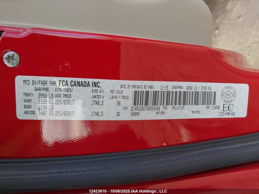 2C4RDGBG7GR203496 2016 DODGE CARAVAN photo no. 9