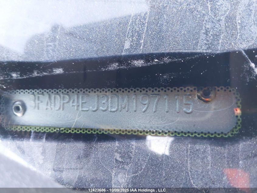 2013 Ford Fiesta Se VIN: 3FADP4EJ3DM197115 Lot: 12423686