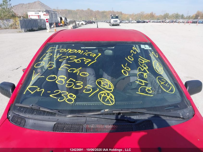 2005 Toyota Echo VIN: JTDKT123650085351 Lot: 12423691