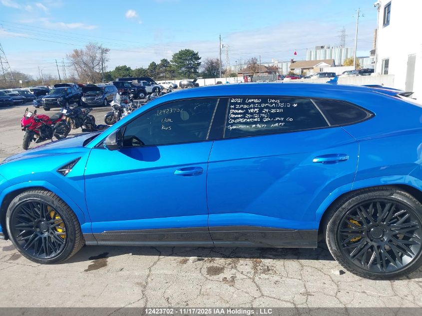 2021 Lamborghini Urus VIN: ZPBCA1ZL0MLA13812 Lot: 12423702