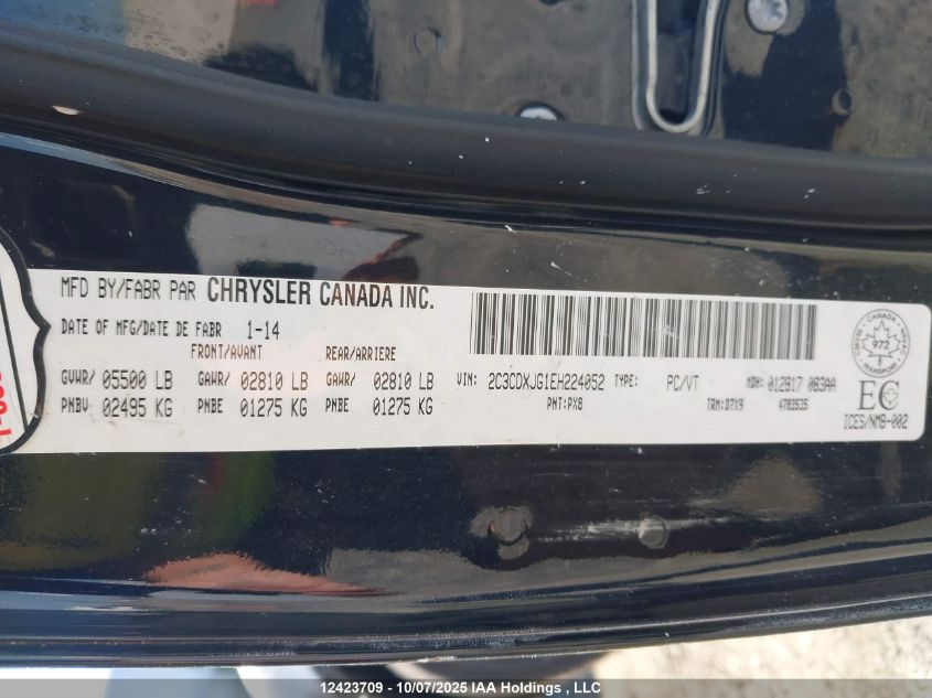 2014 Dodge Charger Sxt VIN: 2C3CDXJG1EH224052 Lot: 12423709