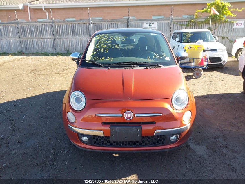 2013 Fiat 500 Lounge VIN: 3C3CFFCR3DT534356 Lot: 12423765