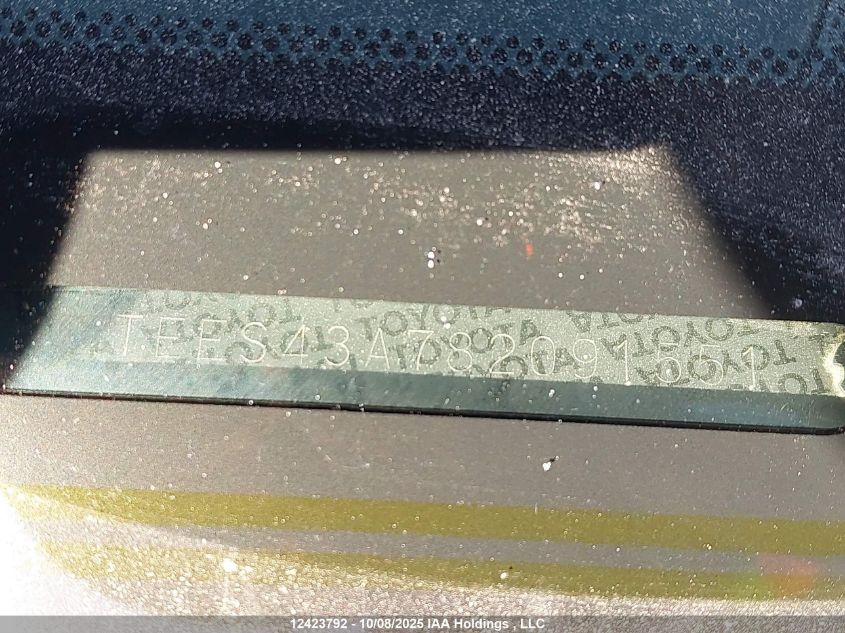 2008 Toyota Highlander Sport VIN: JTEES43A782091551 Lot: 12423792