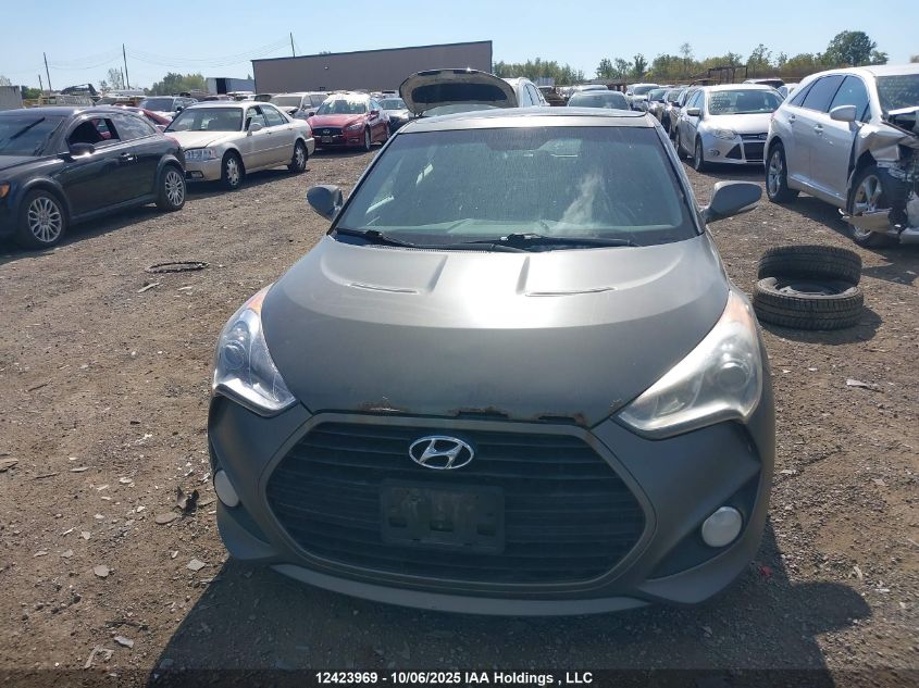 2013 Hyundai Veloster Turbo VIN: KMHTC6AE3DU158425 Lot: 12423969