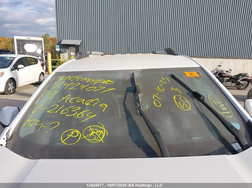 2019 GMC Acadia Slt-1 VIN: 1GKKNULS7KZ216364 Lot: 12424077