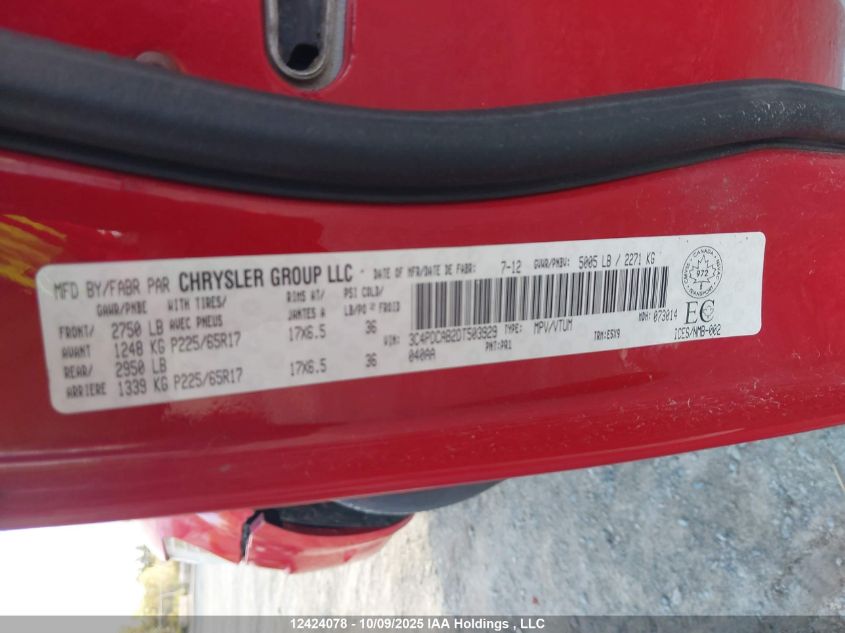 2013 Dodge Journey Cvp/Se Plus VIN: 3C4PDCAB2DT503929 Lot: 12424078