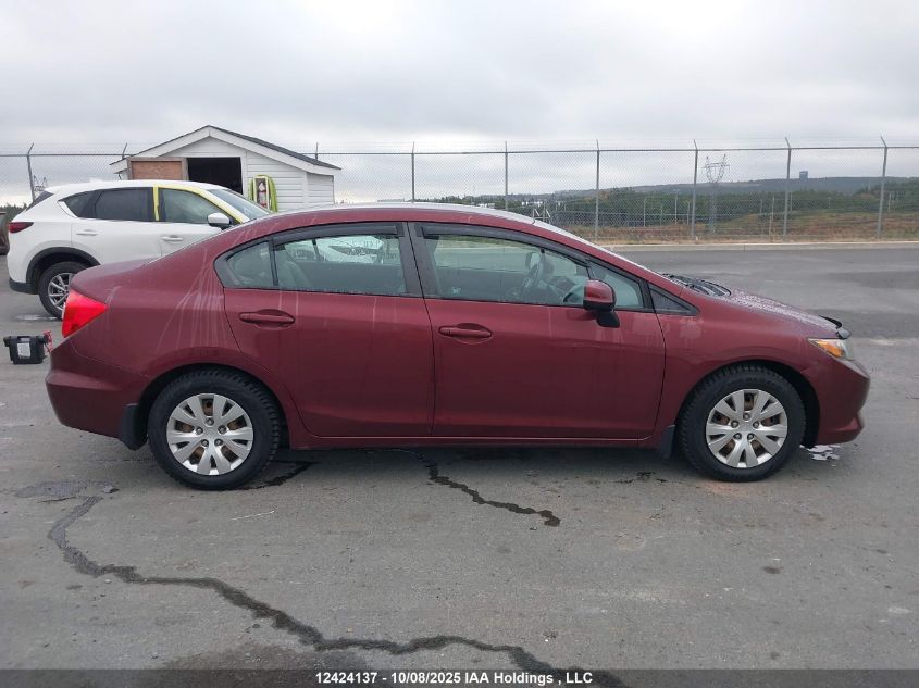 2012 Honda Civic Lx VIN: 2HGFB2F40CH048206 Lot: 12424137