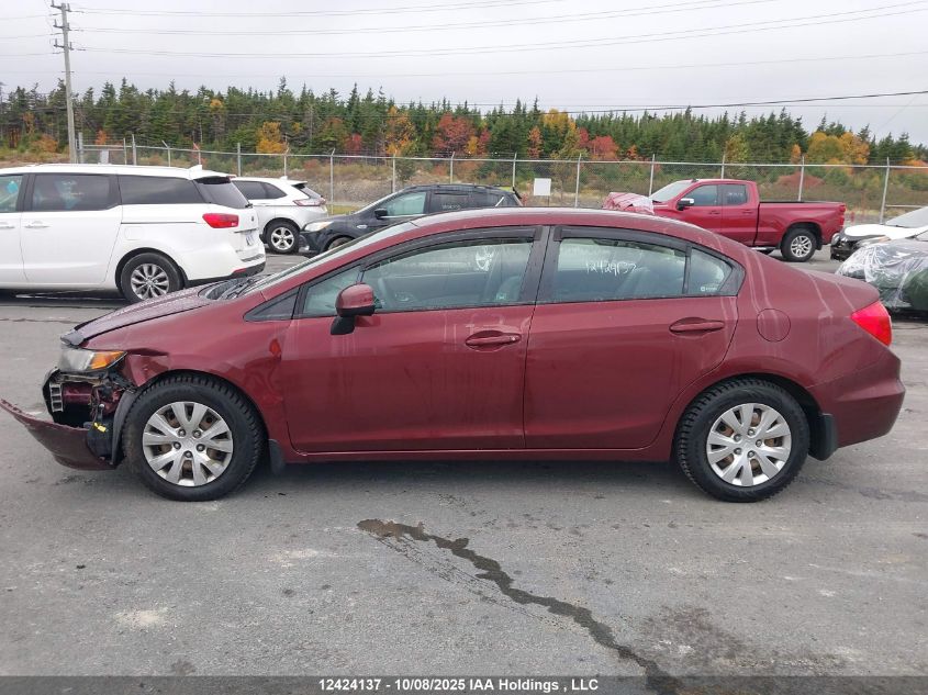 2012 Honda Civic Lx VIN: 2HGFB2F40CH048206 Lot: 12424137